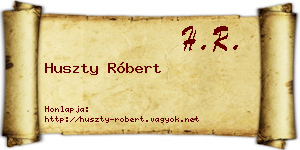 Huszty Róbert névjegykártya