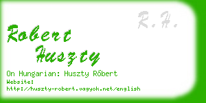 robert huszty business card