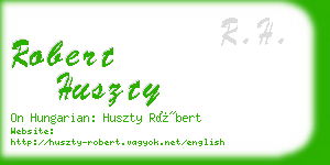 robert huszty business card